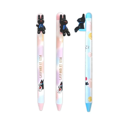 Gambar M&g Pulpen Hitam Erasable 0.5 Mm Gaspard Et Lisa Qgpj6871 Random