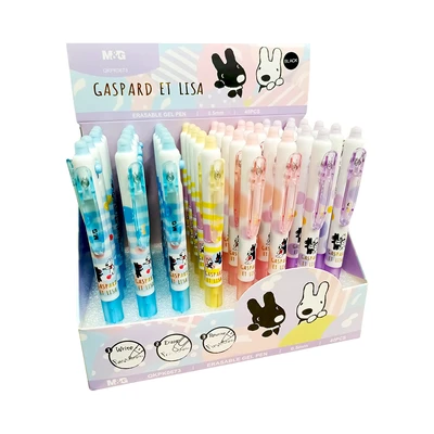 Gambar M&g Pulpen Hitam Erasable 0.5 Mm Gaspard Et Lisa Qkpk0673 Random