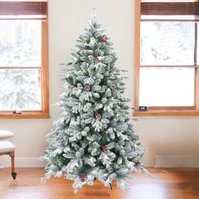 Gambar Noelle 210 cm Pohon Natal Christmas Prelit Snowy Berry - Mix