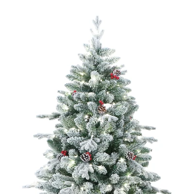 Gambar Noelle 210 cm Pohon Natal Christmas Prelit Snowy Berry - Mix