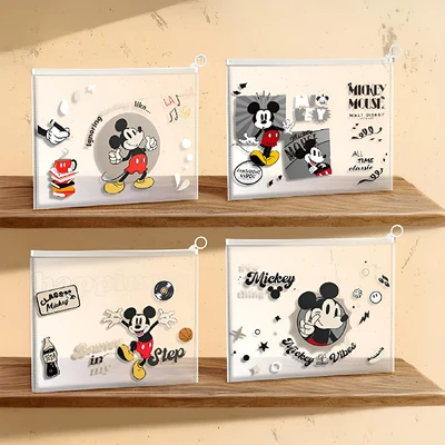 Gambar Ataru Classic Holder Kertas Zipper A4 Mickey Transparan