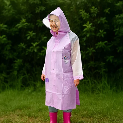 Gambar Ataru Jas Hujan Anak Frozen Ukuran XXL - Ungu