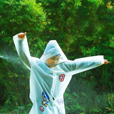 Gambar Ataru Ukuran L Jas Hujan Anak Marvel - Biru