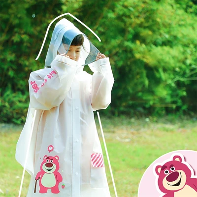 Gambar Ataru Ukuran XL Jas Hujan Anak Lotso - Putih/Pink