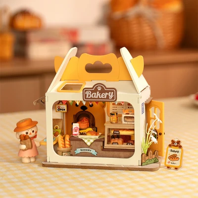 Gambar Rolife Puzzle 3d Teddys Breadbox Set 67 Pcs - Putih/kuning