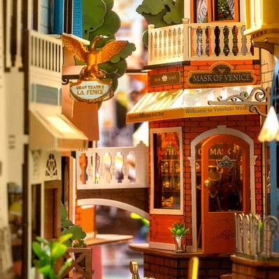 Gambar Rolife Puzzle 3d Romantic Venice Set 110 Pcs - Cokelat Kayu