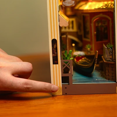 Gambar Rolife Puzzle 3d Romantic Venice Set 110 Pcs - Cokelat Kayu