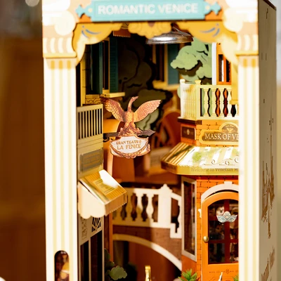 Gambar Rolife Puzzle 3d Romantic Venice Set 110 Pcs - Cokelat Kayu