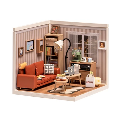 Gambar Rolife Miniatur 3d Cozy Living Lounge Set 114 Pcs - Mix