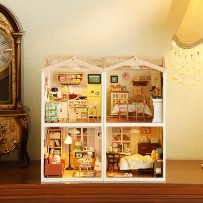 Gambar Rolife Miniatur 3d Warm Dining Room Set 150 Pcs - Mix