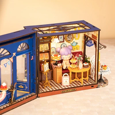 Gambar Rolife Puzzle 3D Leisure Time Tea Room Set 304 Pcs - Biru