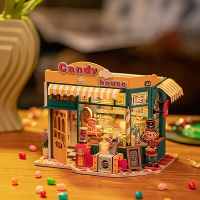 Gambar Rolife Puzzle 3d Rainbow Candy House Set 179 Pcs - Mix