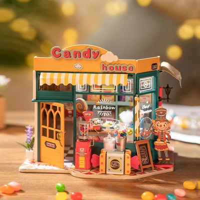 Gambar Rolife Puzzle 3d Rainbow Candy House Set 179 Pcs - Mix