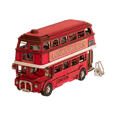 Gambar Rolife Puzzle 3D London Bus Set 245 Pcs - Merah