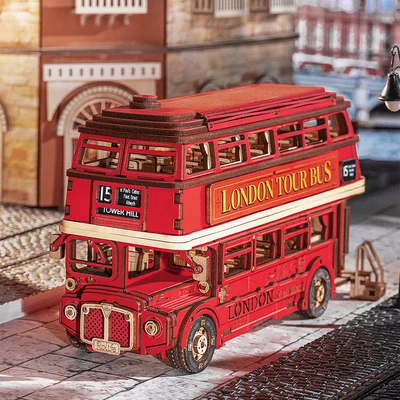 Gambar Rolife Puzzle 3D London Bus Set 245 Pcs - Merah