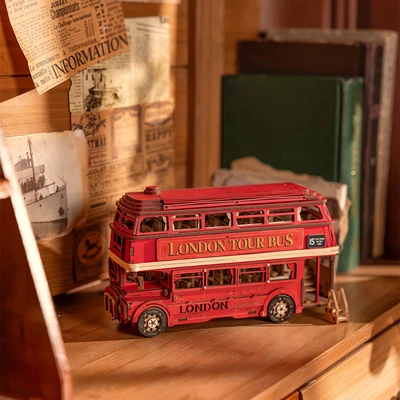 Gambar Rolife Puzzle 3D London Bus Set 245 Pcs - Merah