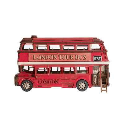 Gambar Rolife Puzzle 3D London Bus Set 245 Pcs - Merah