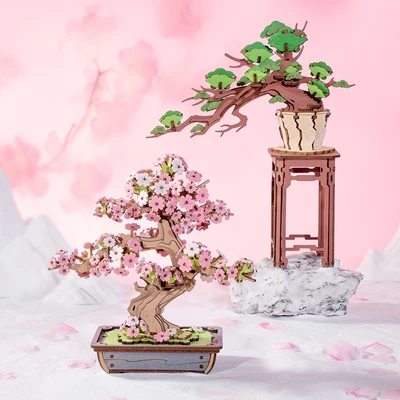 Gambar Rolife Puzzle 3D Sakura Bonsai Set 263 Pcs - Mix