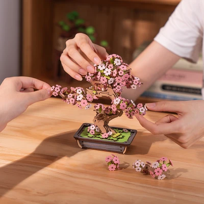 Gambar Rolife Puzzle 3D Sakura Bonsai Set 263 Pcs - Mix