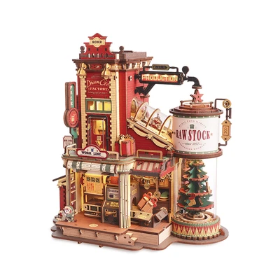 Gambar Rolife Puzzle 3D Dream Gift Factory Set 449 Pcs - Merah