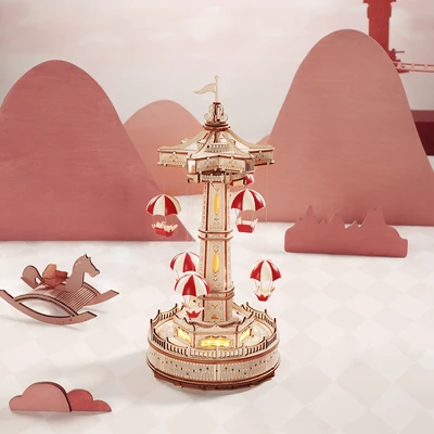 Gambar Rolife Puzzle 3D Parachute Tower Set 184 Pcs - Mix