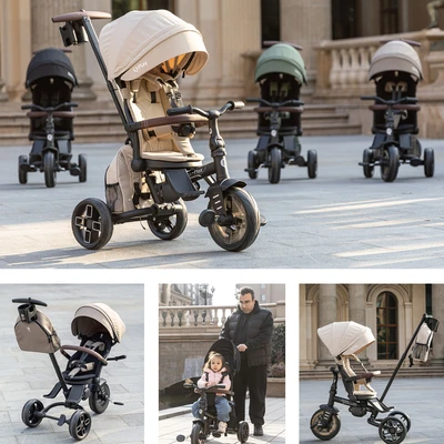 Gambar Qplay Comfo Max Stroller Trike - Cokelat Coffee