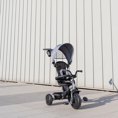 Gambar Qplay Elite Platinum Sepeda Trike - Abu-abu Tua