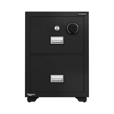 Gambar Krisbow Griffin Brankas Tahan Api Digital 2 Tingkat 70x57x82.4 cm - Hitam