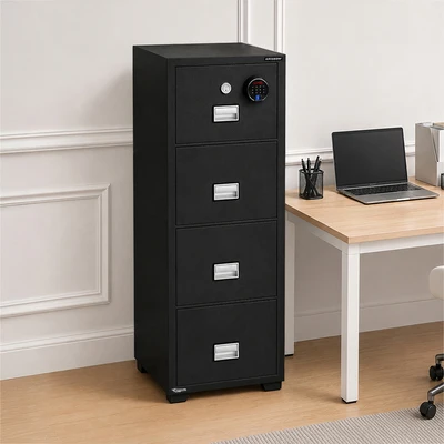Gambar Krisbow Griffin Brankas Tahan Api Digital 4 Tingkat 70x57x150.8 cm - Hitam