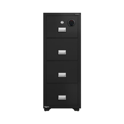Gambar Krisbow Griffin Brankas Tahan Api Digital 4 Tingkat 70x57x150.8 cm - Hitam