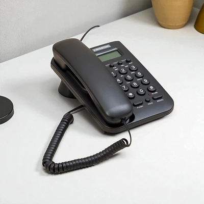 Gambar Krisbow Telepon Kabel Analog Basic - Hitam