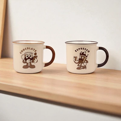 Gambar Delicia Brownie Mug Keramik Bone China Dengan Handle 380 ml Random