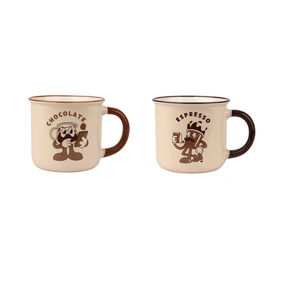 Gambar Delicia Brownie Mug Keramik Bone China Dengan Handle 380 ml Random