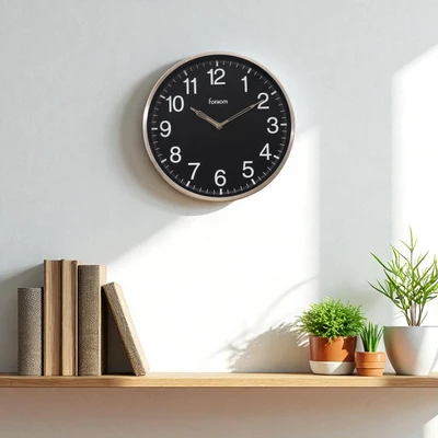 Gambar Forhom Lucerne Jam Dinding Metal 30 cm - Hitam/Gold