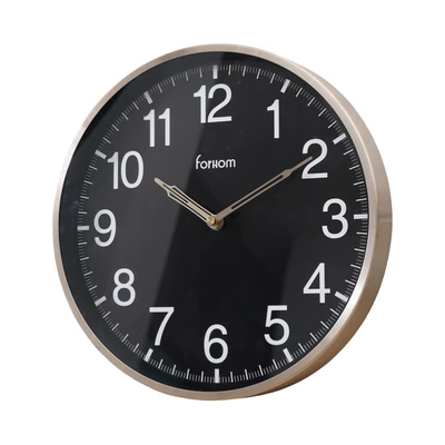 Gambar Forhom Lucerne Jam Dinding Metal 30 cm - Hitam/Gold