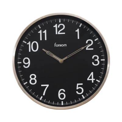 Gambar Forhom Lucerne Jam Dinding Metal 30 cm - Hitam/Gold