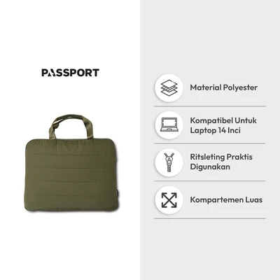 Gambar Passport Hailey Tas Laptop - Hijau