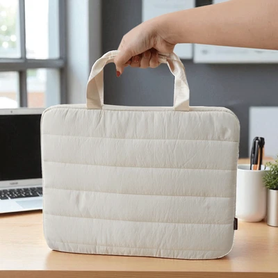 Gambar Passport Hailey Tas Laptop - Putih Creamy