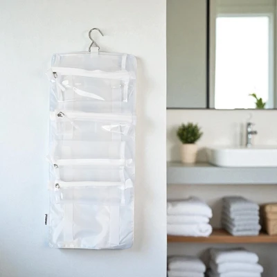 Gambar Passport Tas Kosmetik Dengan Hanger - Putih/Biru
