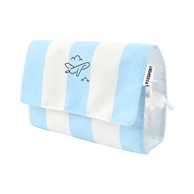Gambar Passport Tas Kosmetik Dengan Hanger - Putih/Biru
