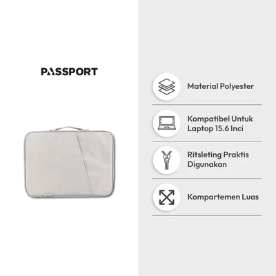 Gambar Passport Ezy Tas Laptop - Abu-Abu