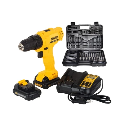 Gambar Dewalt Set Bor Cordless 12V DCD700S2A-B1 - Kuning