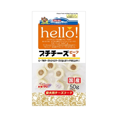 Gambar DoggyMan Camilan Anjing All Life Stages All Breeds Hello Petit Cheese Beef 50 gr