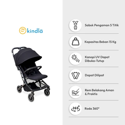 Gambar Kindla Royal Cruise Stroller Anak Compact Lipat - Hitam