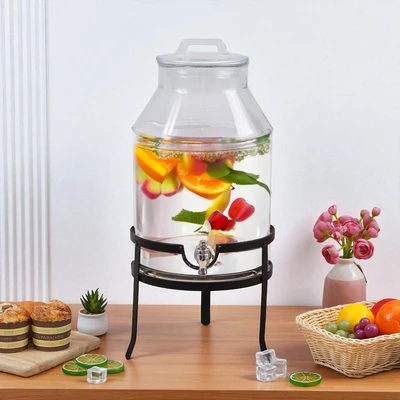 Gambar Culinart Gladiator Dispenser Minuman Kaca Dengan Rak 11.3 Liter Transparan