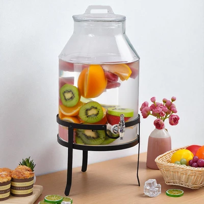 Gambar Culinart Gladiator Dispenser Minuman Kaca Dengan Rak 11.3 Liter Transparan
