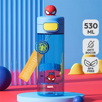 Gambar Unimass Botol Minum Plastik Spiderman 530 Ml - Biru