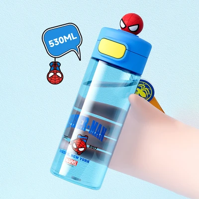 Gambar Unimass Botol Minum Plastik Spiderman 530 Ml - Biru