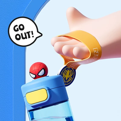 Gambar Unimass Botol Minum Plastik Spiderman 530 Ml - Biru