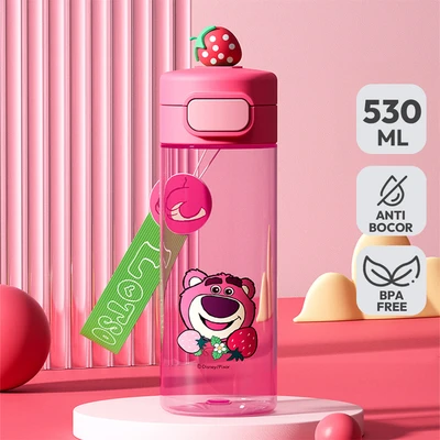 Gambar Unimass Botol Minum Plastik Lotso 530 Ml - Pink/hijau